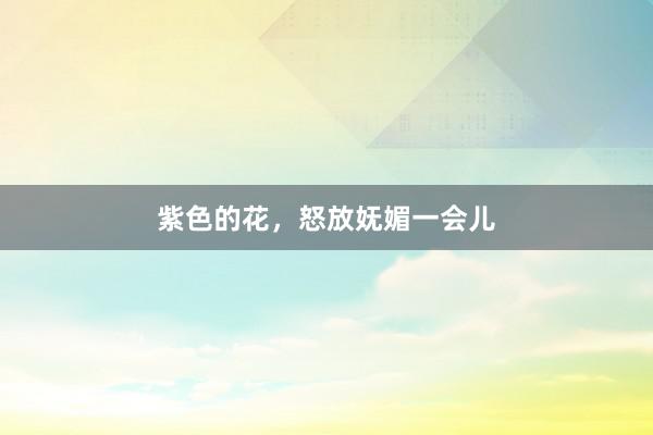 紫色的花，怒放妩媚一会儿
